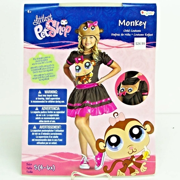 Monkey Classic Halloween Costume Kids S (4-6) NEW - Picture 2 of 6